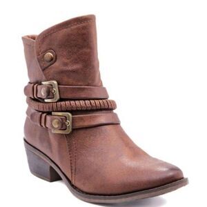 BARETRAPS Minay Brown Leather Ankle Boot Size 9M
